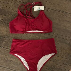 Beach House Red Bikini Set